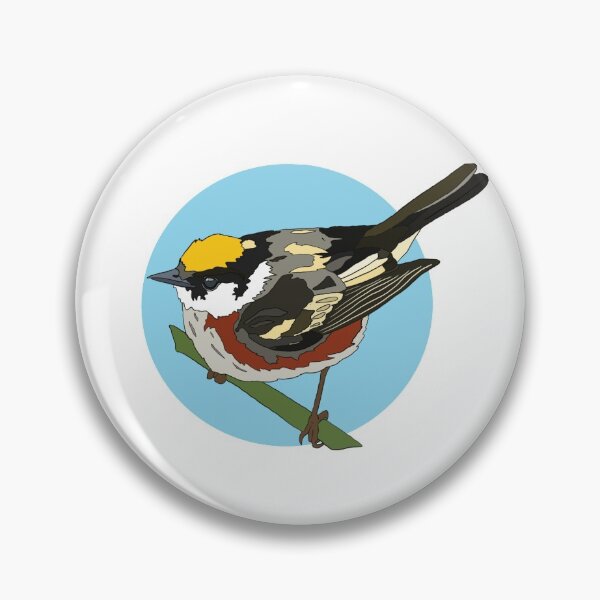 Item preview, Clip Art Style Chestnut Sided Warbler designed and sold by NewWorldAster.