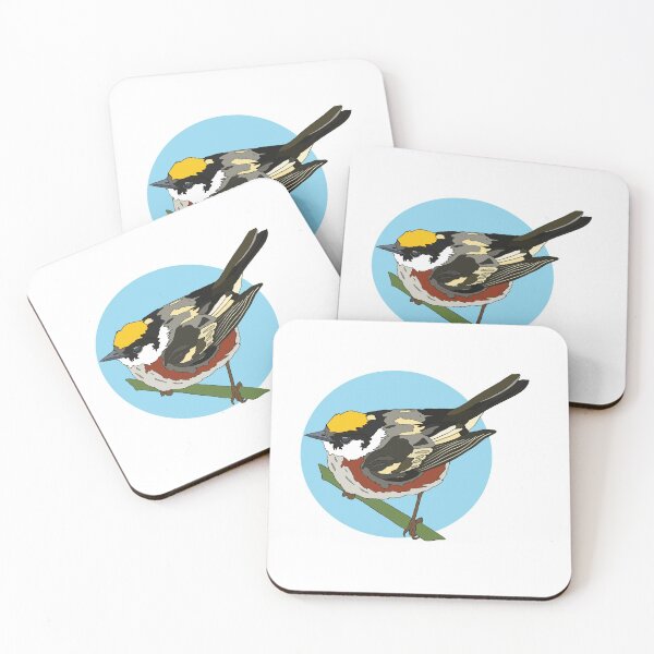 Item preview, Clip Art Style Chestnut Sided Warbler designed and sold by NewWorldAster.