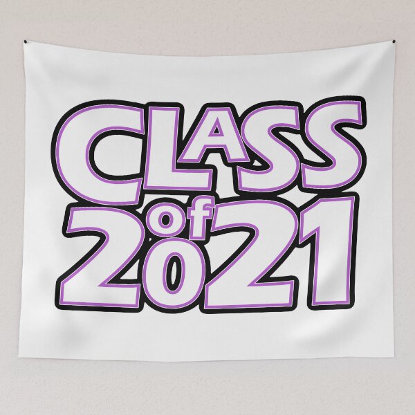 Item preview, Grad Class of 2021 White with a Light Purple Border designed and sold by gkillerb.