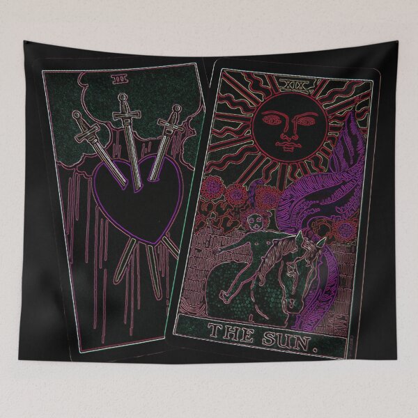 Item preview, 3 Of Swords and The Sun Tarot designed and sold by WildandDivine.