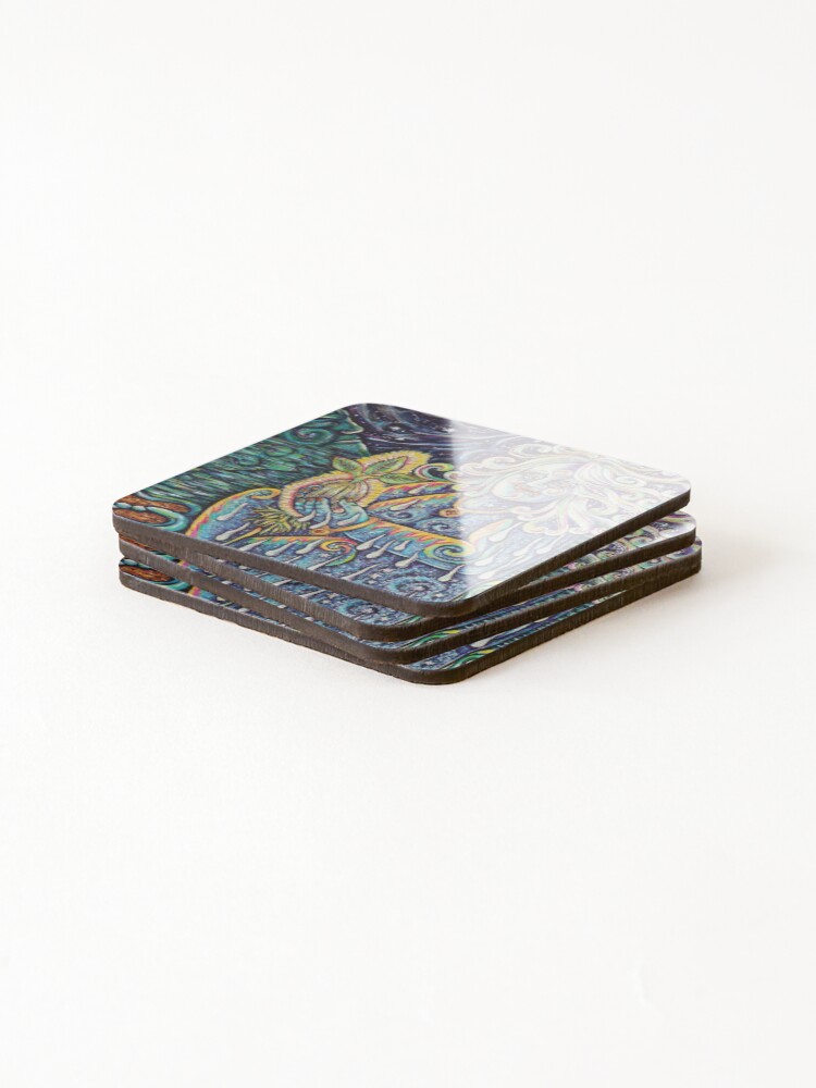 Thumbnail 4 of 5, Coasters (Set of 4), Universal Deva designed and sold by Roxiartwork.