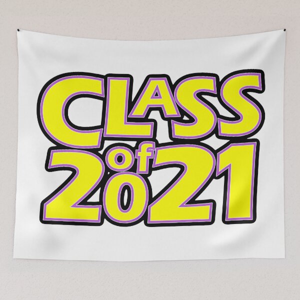Item preview, Grad Class of 2021 Yellow with a Light Purple Border designed and sold by gkillerb.