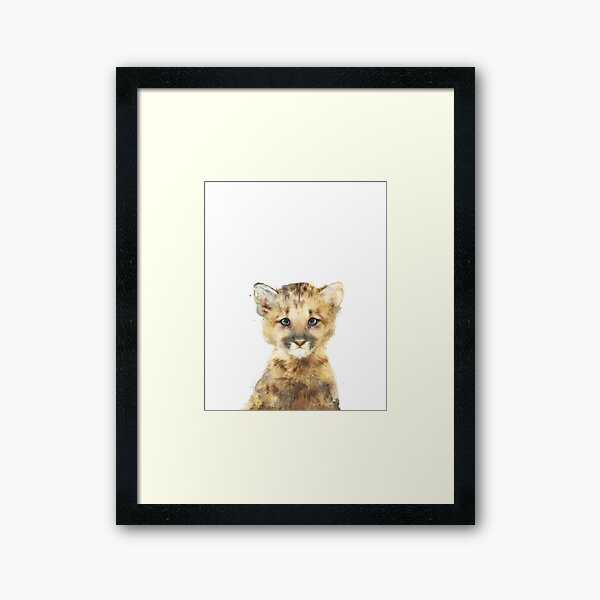 Little Mountain Lion Framed Art Print
