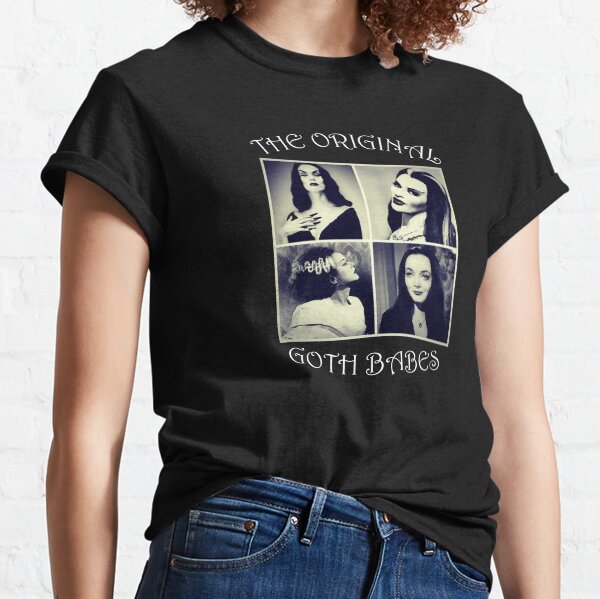 Vampira Morticia Adams Lily Munster Bride of Frankenstein Gothic Classic T-Shirt
