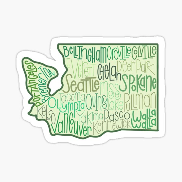 Washington Cities Sticker