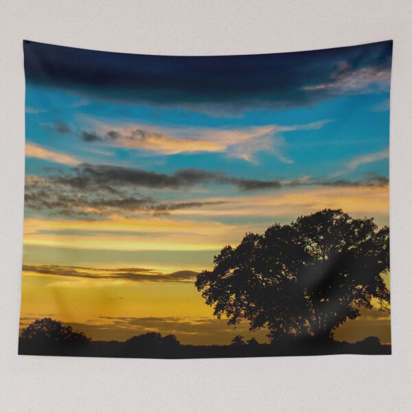 Item preview, Oak Tree Sunset Silhouette designed and sold by FOLK ART FUSION by heidiannemorris.