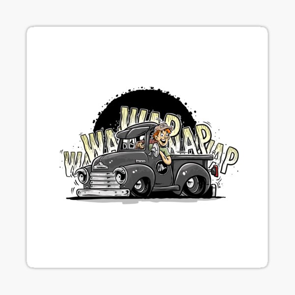 "1953 Chevy cartoon" Sticker for Sale by animatedpencil | Redbubble