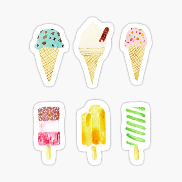 ice cream selection Sticker.