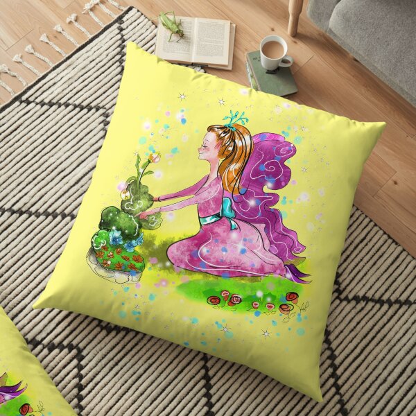 Qiana the Outdoor Gardening Fairy™ Floor Pillow