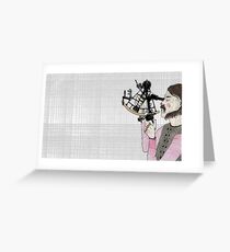 MAN WITH SEXTANT Greeting Card