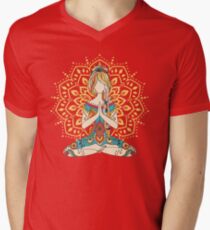 Yoga Om Chakras Mindfulness Meditation Zen 4 Men's V-Neck T-Shirt