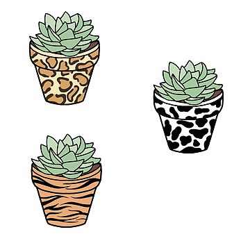Artwork thumbnail, Pack of print succulents by Pastel-PaletteD