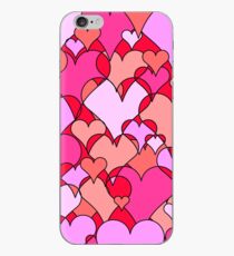 Pink collage hearts iPhone Case
