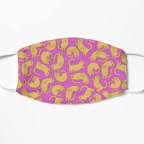 Cat pazzle on purple background Mask