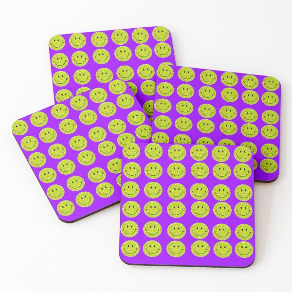 Item preview, Glitter Smiley Faces On Purple designed and sold by Spencer Blinkhorn.