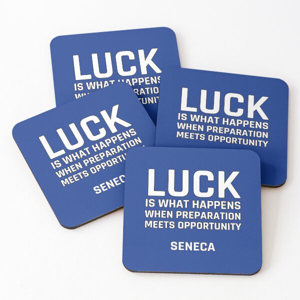 Item preview, Seneca Stoic philosophy - Luck is what happens when preparation meets opportunity - Seneca designed and sold by Inspirationmotivation.