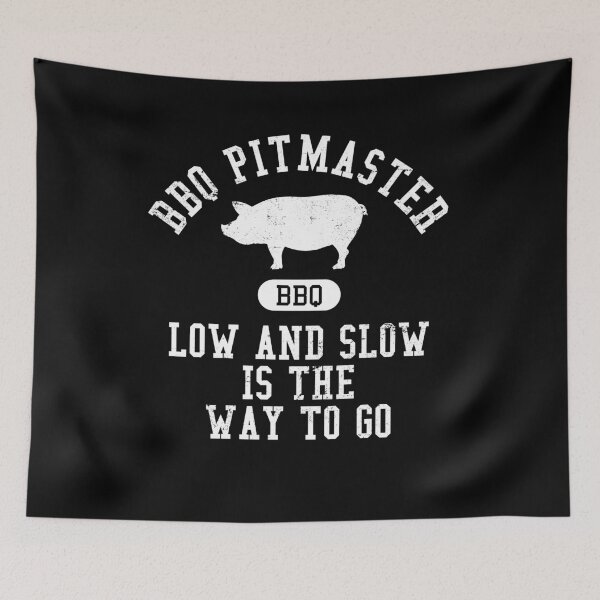 Item preview, BBQ Pitmaster Low And Slow Is The Way To Go Collegiate Distressed designed and sold by Alex Popo.