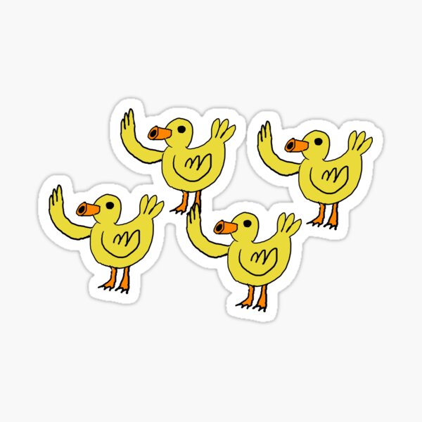 A bunch of baby ducks Regular Show Sticker