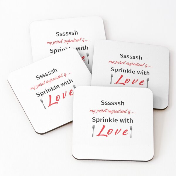 Item preview, Ssssssh my secret ingredient is sprinkle with love Cooking Lovers Gift Idea Design designed and sold by sinceanna.