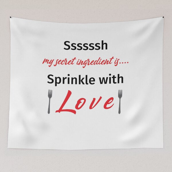 Item preview, Ssssssh my secret ingredient is sprinkle with love Cooking Lovers Gift Idea Design designed and sold by sinceanna.