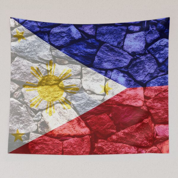 Item preview, Flag of the Philippines Rock Wall Rustic Rugged Manly Flags designed and sold by Dr-Pen.