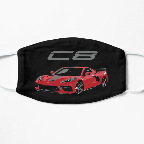 Roter Chevy Corvette C8 Mittelmotor Flache Maske