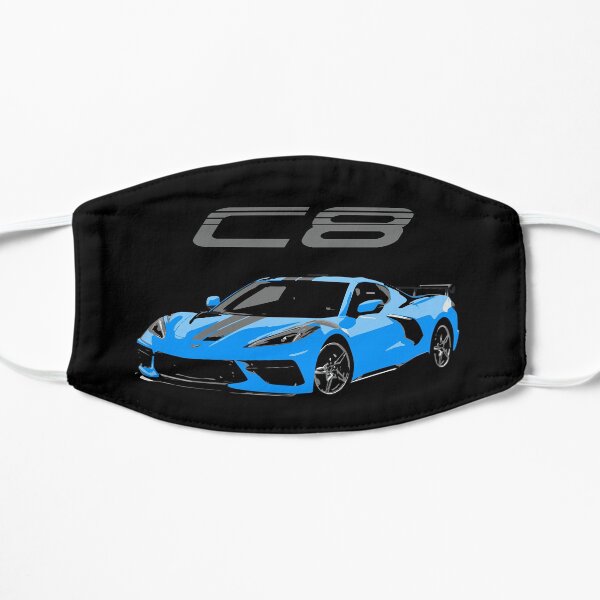 Blue Chevy Corvette C8 Mid Engine Flat Mask