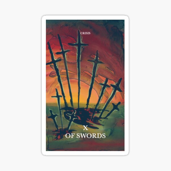 Ten of swords Sticker