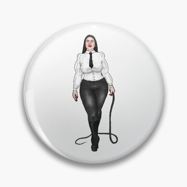 Item preview,  black-haired dominatrix in an elegant outfit with bullwhip as pin-up designed and sold by PinUpsandPulp.