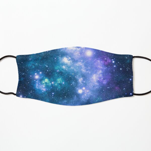 Turquoise Teal Purple Galaxy Nebula Kids Mask