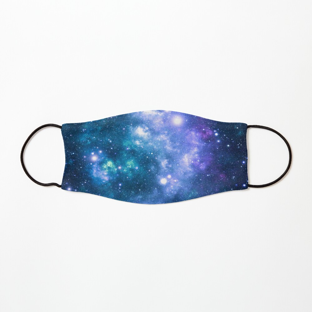 Turquoise Teal Purple Galaxy Nebula Mask