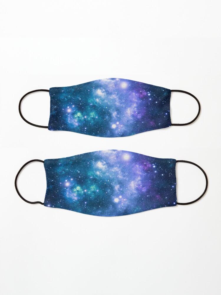 Alternate view of Turquoise Teal Purple Galaxy Nebula Mask