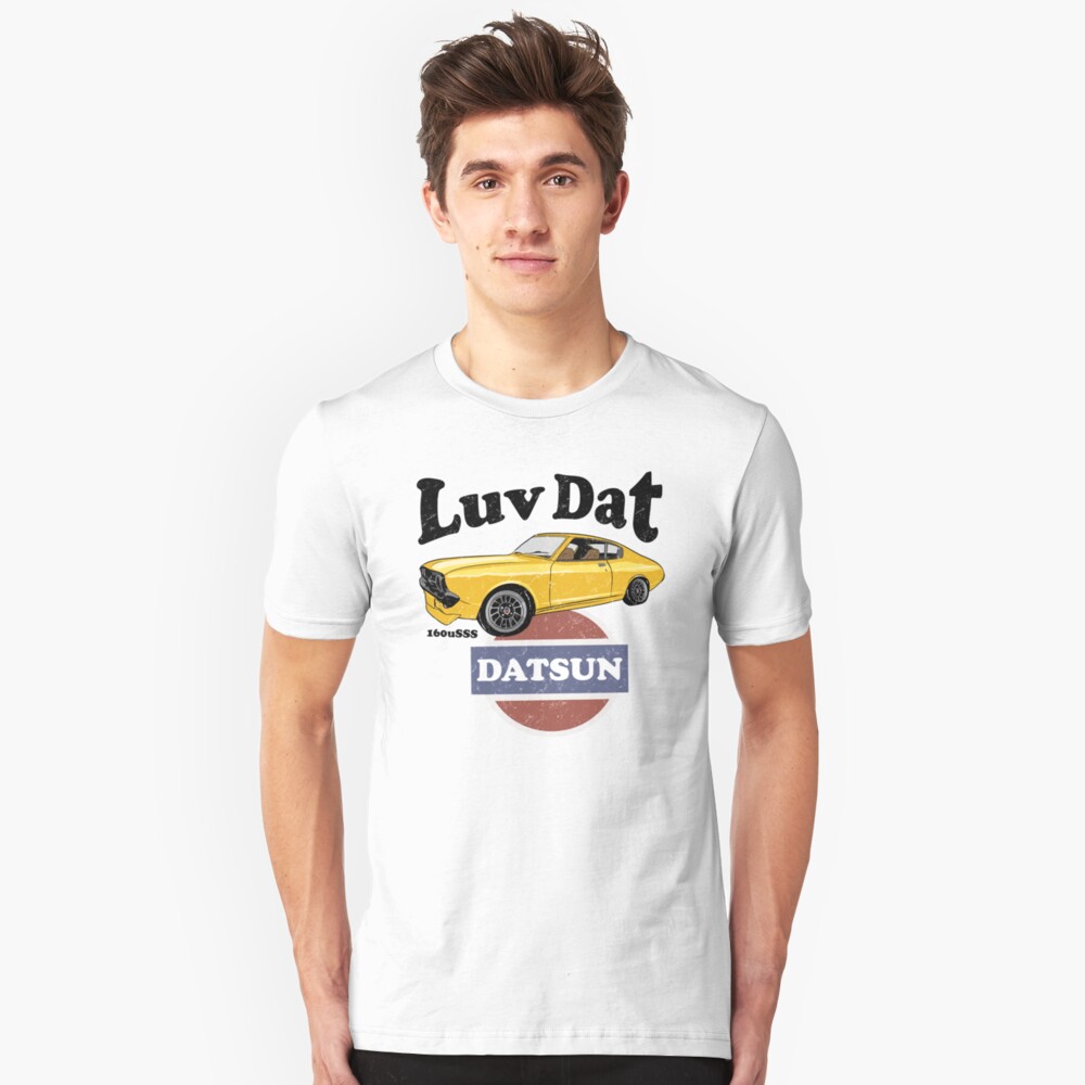 Luv Dat Datsun - vintage light Background Slim Fit T-Shirt