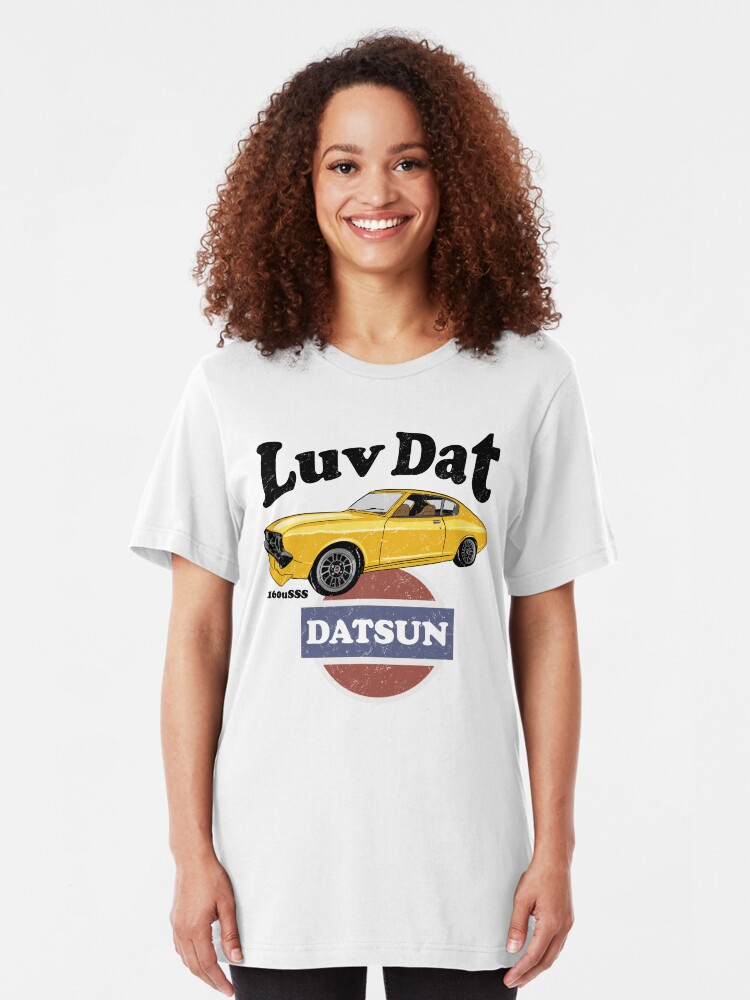 Alternate view of Luv Dat Datsun - vintage light Background Slim Fit T-Shirt