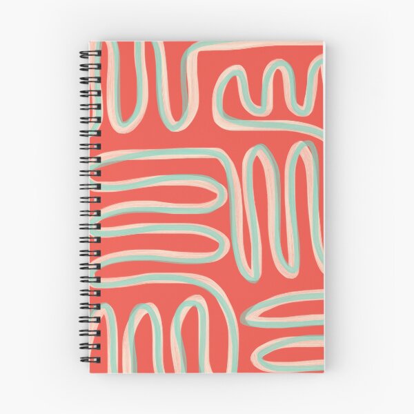 Item preview, Abstract Lines: Red, Cream, and Aqua  designed and sold by rockchicksuprem.
