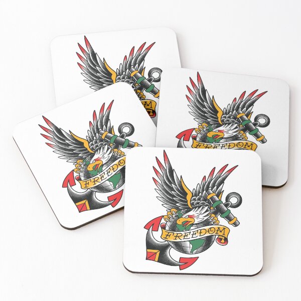 Artikelvorschau, Traditionelles amerikanisches Freiheitsadler-Tattoo-Design entworfen und verkauft von SevenRelics.