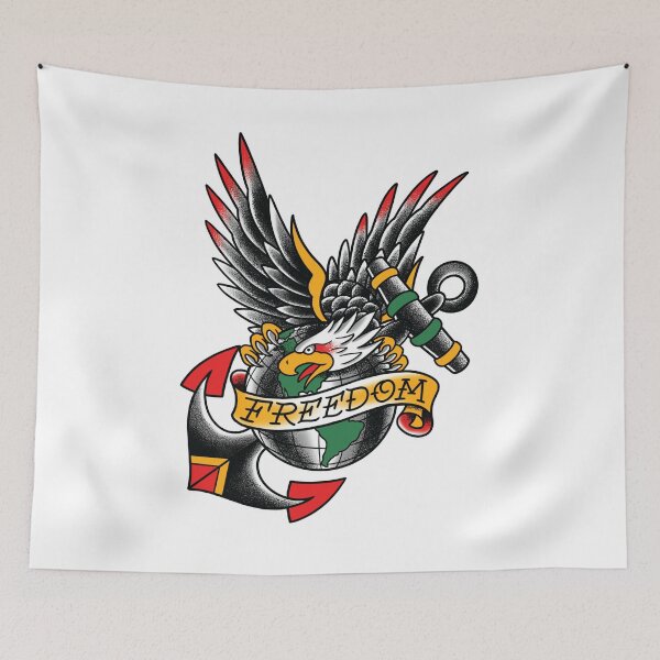 Item preview, American Traditional Freedom Eagle Tattoo design designed and sold by SevenRelics.