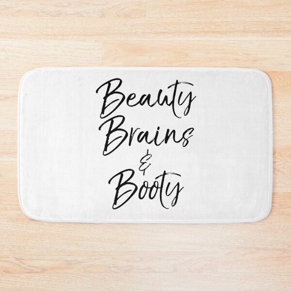 Item preview, Beauty Brains & Booty Funny Workout Quote designed and sold by TNDesignStudio.