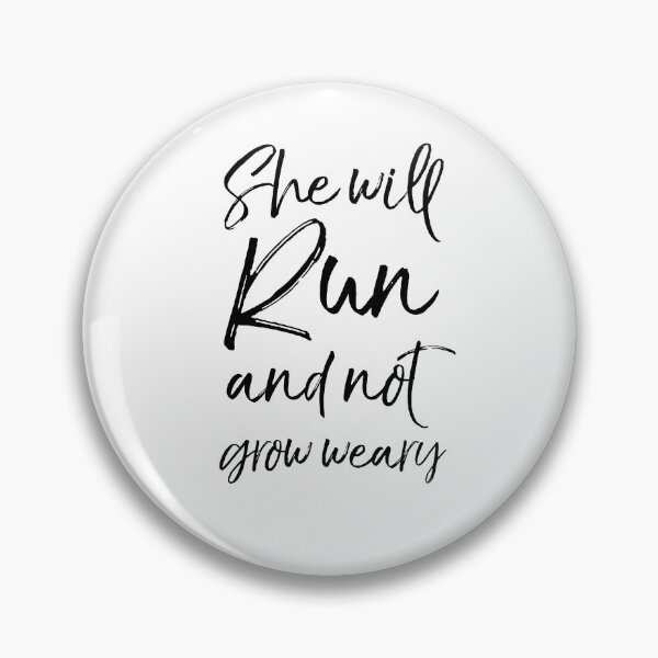 Item preview, Bible Verse She Will Run and Not Grow Weary Runner Gift Funny Workout Quote designed and sold by TNDesignStudio.