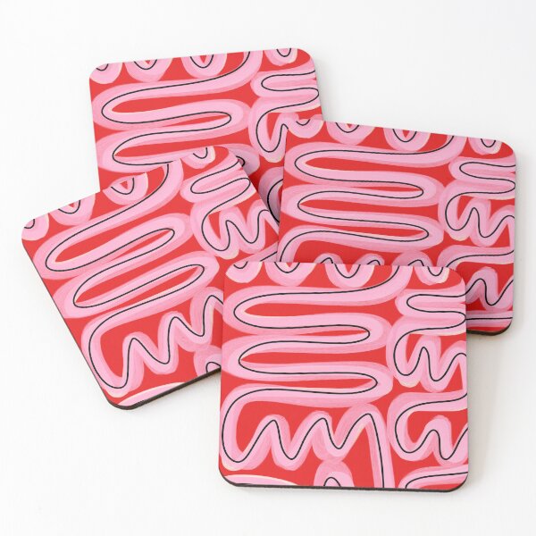 Item preview, Abstract Lines: Red, Pink, White, and Black  designed and sold by rockchicksuprem.