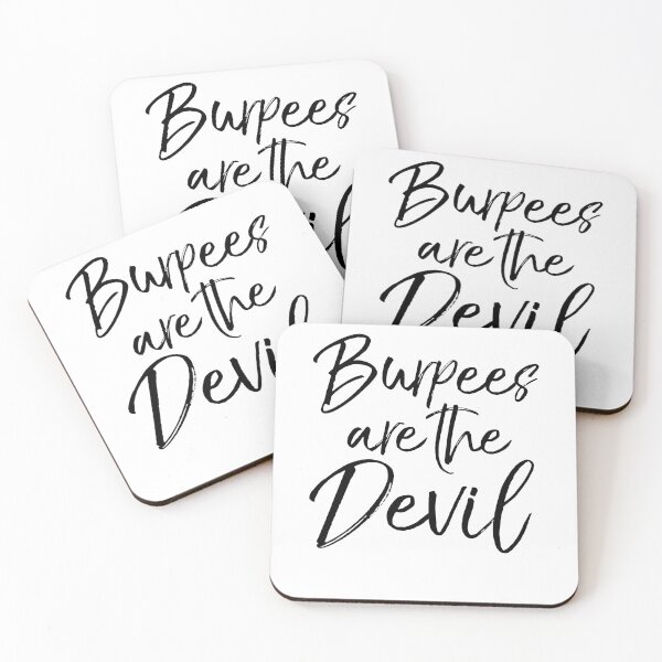 Item preview, Burpees are the Devil Funny Workout Quote designed and sold by TNDesignStudio.