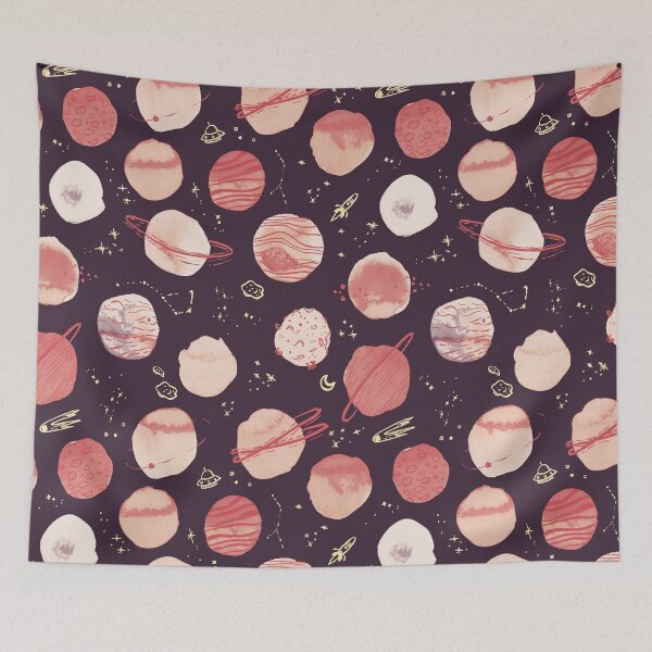 Item preview, Purple Watercolor Planets designed and sold by KelleyVivian.
