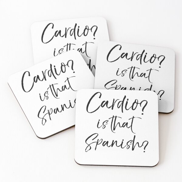 Item preview, Cardio? Is that Spanish? Funny Workout Quote designed and sold by TNDesignStudio.