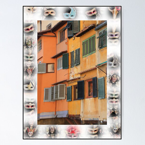 Aperçu de l'œuvre Italian Carnival Masks by the Ponte Vecchio créée et vendue par simpsonvisuals.