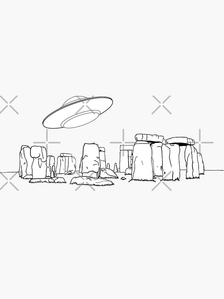 Thumbnail 3 of 3, Sticker, Ancient Wonders - Stonehenge designed and sold by Dan Zetterström.