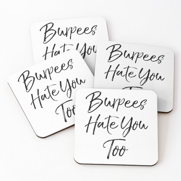 Item preview, Cute Burpees Hate You Too Funny Workout Quote designed and sold by TNDesignStudio.