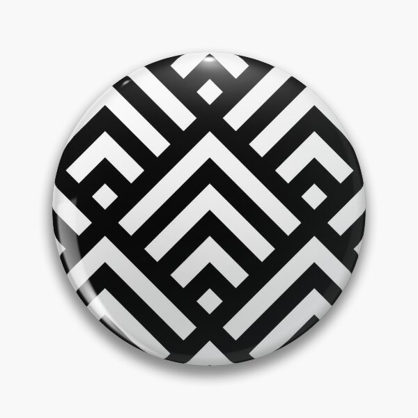 Item preview, Black and white triangle lines pattern designed and sold by hexdecor.