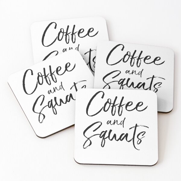 Item preview, Coffee and Squats Funny Workout Quote designed and sold by TNDesignStudio.