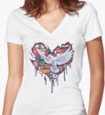 Peace by Jody Steel Women's Fitted V-Neck T-Shirt