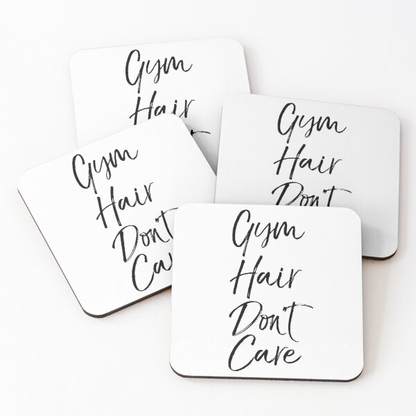 Item preview, Cute Gym Hair Don't Care Funny Workout Quote designed and sold by TNDesignStudio.